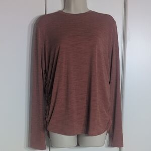 Calia Elegant Women's Long Sleeve Top in Warm Brown